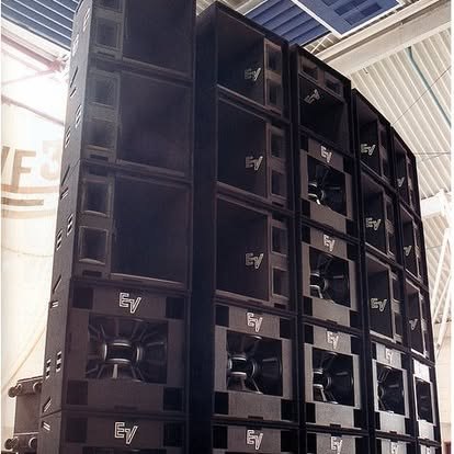 EV line array sound system.