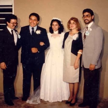 The wedding — the eighties.