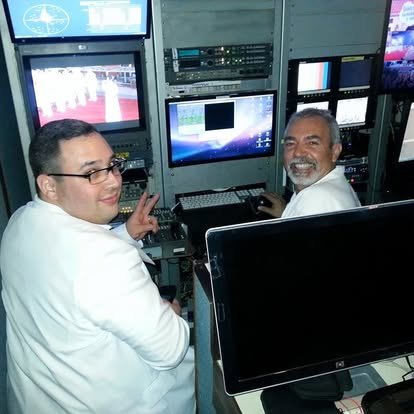 Control unit during a live broadcast.